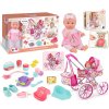 Mamido bábätko s kočíkom a doplnkami Baby Sweet Love MT1596