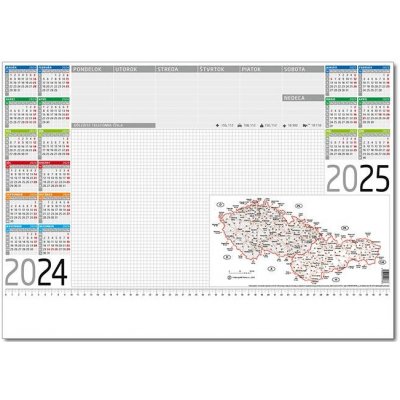 podložka na stôl podložka na stôl s mapou ročné ium 320x230mm 20 listov 2024