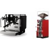 Rocket Espresso Bicocca, black + Eureka Mignon Libra, CR ferrari red