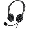 Genius HS-230U, slúchadlá s mikrofónom, drôtová, čierna, 2.0, uzatvorené, USB