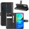 Peňaženkové kožené puzdro LICHTI na Motorola Moto G8 Power - čierna