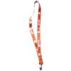 Šnúrka na krk s kovovou karabínou 20 mm Farba: Oranžová, Veľkosť: 0,20