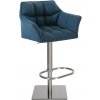 Barová stolička Damaso E látka, modrá