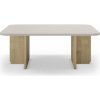 Krémovobiely/v prírodnej farbe konferenčný stolík v dekore duba 56x100 cm Hillary – Marckeric
