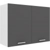 VCM VCM Horná kuchynská skrinka Esilo, 2 dvierka, 80 cm, antracit