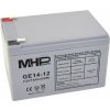 CARSPA MHPower GE14-12 Gelový akumulátor 12V/14Ah, Faston F2 - 6,3mm, Deep Cycle