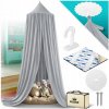 KIDIZ Baldachýn na detskú posteľ stan tipi závesný domček sivý