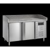 TEFCOLD Chladiaca pizza stôl | PT 1200 | 2 dvere, 14× plech 400×600 bez nadstavby