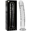 Ibiza Nebula Model 16 Dildo Borosilicate Glass 18.5x3cm Clear