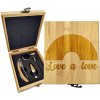 Sablio Darčeková sada na víno Love is love 2: 147×168×49 mm