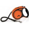 flexi Xtreme S popruh 5m, oranžová do 20kg s pružným Soft-Stop pásikom