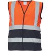 Cerva LYNX DUO reflexná vesta reflexná oranžová čierna