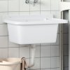 vidaXL Umývadlo na montáž na stenu biele 60x40x28 cm živica 4002795