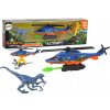 Helikoptéra Vrtuľník Park Dinosaury Súprava Modrý Dino Park