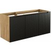 ArtCom Skrinka pod umývadlo LUXOR Black 82-120-3D | 120 cm s dvierkami