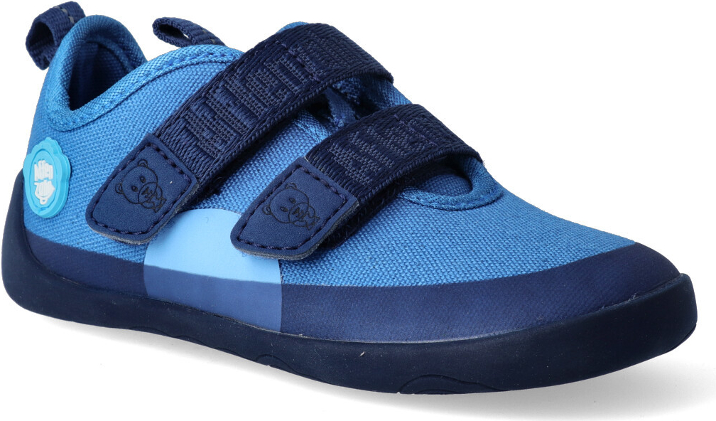 Affenzahn Barefoot tenisky Cotton Sneaker Bear Blue