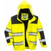 PORTWEST HI-VIS BOMBER CLASSIC 3v1 C466 / Zateplený bomber 3v1 - HV žltá/čierna XS