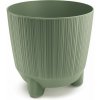 PROSPERPLAST Kvetináč RYFO N s nožičkami zemitě zelený 19,5cm