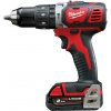 Milwaukee M18 BPD-202C Aku kompaktní příklepová vrtačka. Li-Ion 2,0 Ah