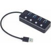 GEMBIRD hub, 4-port USB 3.1 (Gen 1) hub s vypínači (UHB-U3P4P-01)