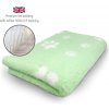 DRYBED Premium Vet Bed svetlozelený + biele labky 100 x 75 cm