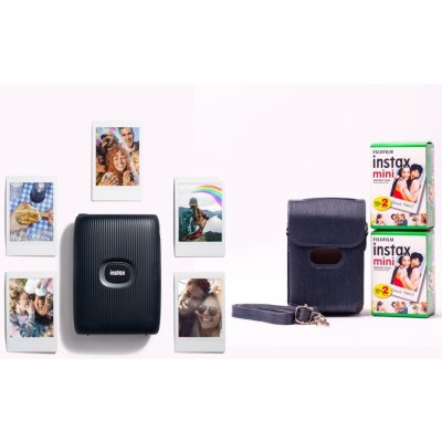 Fujifilm Instax Mini Link 2 vesmírne modrá + Link Case Blue Bundle