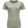 Dámske funkčné tričko Devold Lauparen Merino 190 Base Tee Wmn Veľkosť: S / Farba: zelená/biela