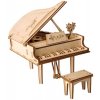 Robotime 3D drevené puzzle Grand piano 74 ks