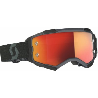 brýle FURY CH černá, SCOTT - USA, (plexi oranžové chrom)