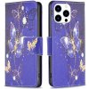 Puzdro pre iPhone 15 Pro Motýľ fialové