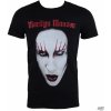Tričko metal ROCK OFF Marilyn Manson Red Lips Čierna