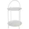 Odkladací stolík kovový 66 cm biela KO-NB1510570
