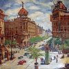 Grafika Albert Gleizes Pohľad na Budapešť 1904 1000 dielov