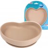 Canpol babies Silicone Suction Plate Heart Beige silikonový talíř s přísavkou 300 ml