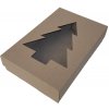 Krabica s okienkom 30x20x7cm VIANOCE/stromček kus Hnedá