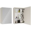 TP Living Závesná kúpeľňová skrinka so zrkadlom POLA 1DL kašmírová