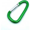 EU SELECT Karabína hliníková tvar D zelená 5mm 5x50mm