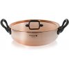 Hrnec de Buyer, 6332.28, PRIMA MATERA, měděný, poklička, litinové úchopy, zaoblené boky, pro všechny varné desky, průměr 28 cm, výška 10 cm, objem 4,9 L