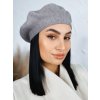 Sivá dámska elegantná baretka Bella - UNI