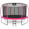 Aga SPORT EXCLUSIVE Trampolína 366 cm Ružová + ochranná sieť + rebrík