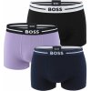 BOSS - boxerky 3PACK cotton stretch BOLD dark color & lavender z organickej bavlny - limitovaná fashion edícia (HUGO BOSS)-L (90-98 cm)