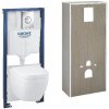 Grohe Solido+ - Set predstenovej inštalácie, klozetu, dosky Softclose a tlačidla Sail, chróm 36534000