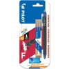 Roller, 0,25 mm, ostrý hrot, stláčací mechanizmus, odstrániteľné písmo, PILOT Frixion Point Clicker , modrý náplň