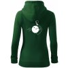 Koule vs kolka - Mikina dámska trendy zipper s kapucňou - 2XL ( Fľaškovozelená )