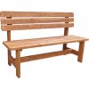 Záhradná lavica drevená borovica KLASIK 150 x 42 x 98 cm