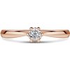 Minerva | Zásnubný prsteň so stredovým diamantom 0.145 ct, ružové zlato 52