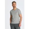 Gant tričko Slim Shield V-Neck šedé