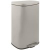 Spirella pedálový odpadkový koš Akira, matný šedo-hnědý, ocel, soft-close, 30 l (10,21566)