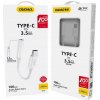 Dudao L16CPro adaptér USB-C / 3.5mm mini jack biely L16CPro white