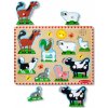 MELISSA & DOUG Drevené puzzle so zvukmi Zvieratá na farme Melissa & Doug